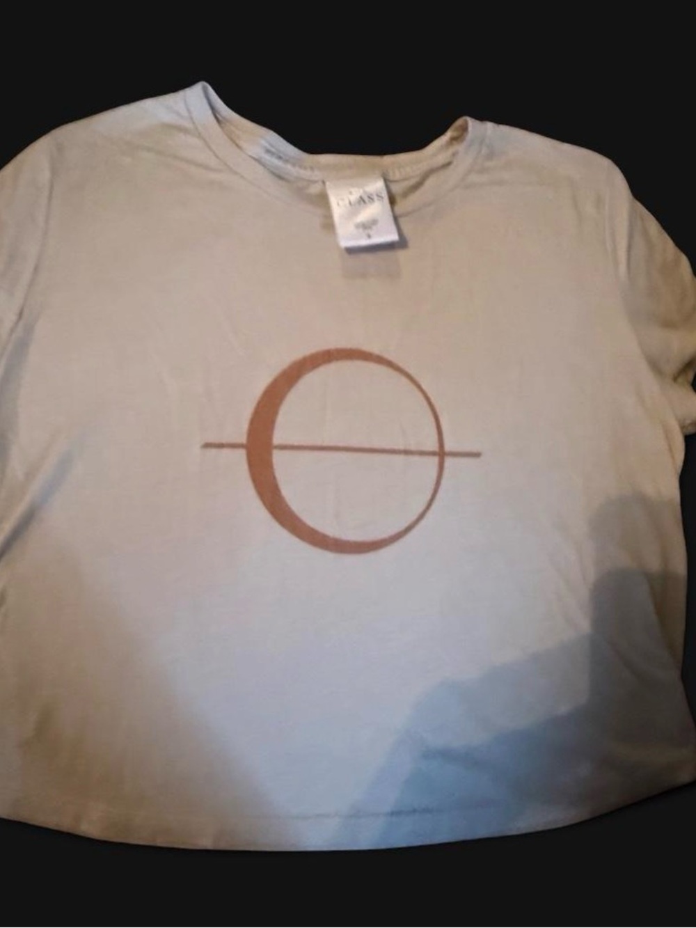 Men's Cream Graphic Tee with Rust Circle Accent